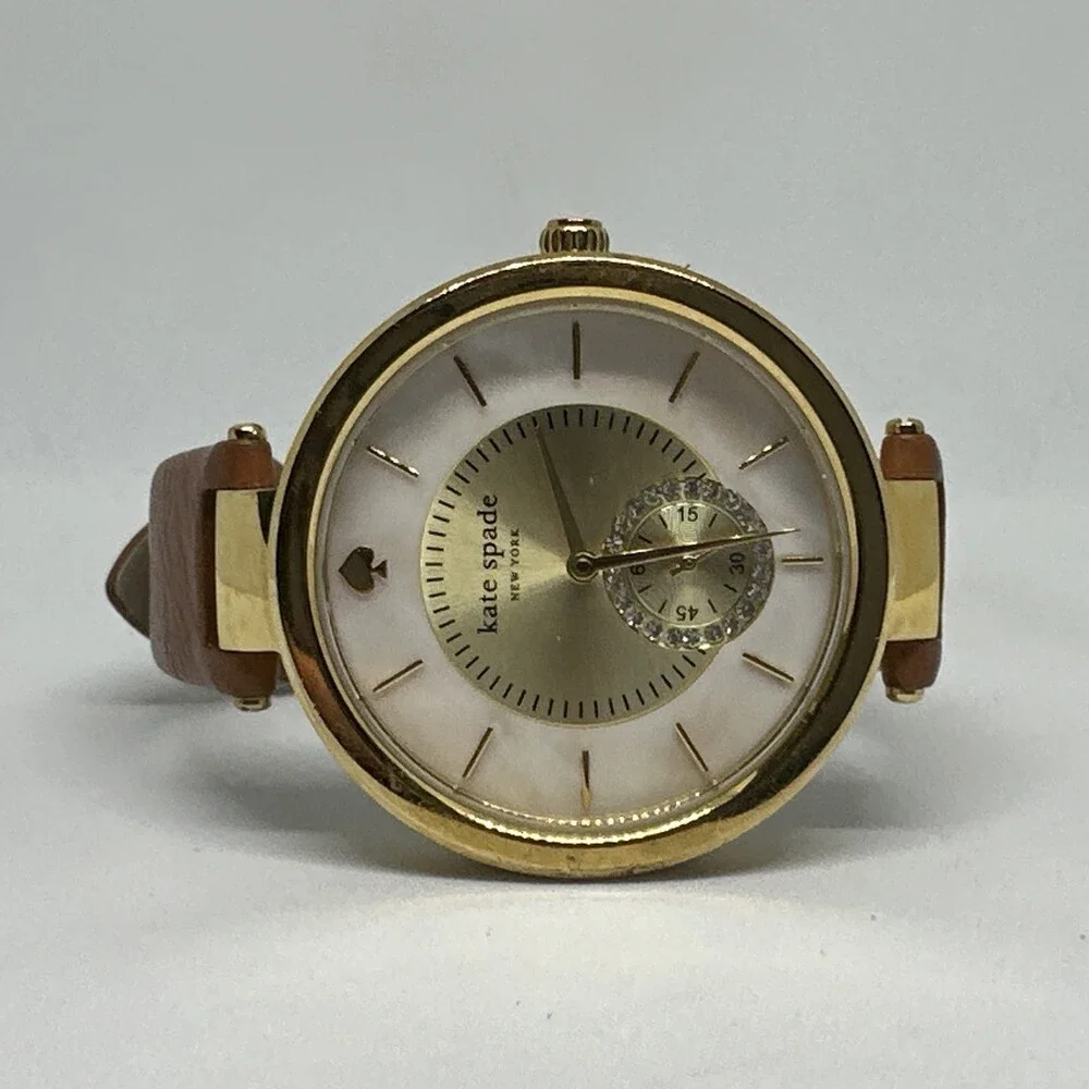 Kate Spade New York 0751 Women's Brown Mother Of Pearl Analog Dial Watch HME566